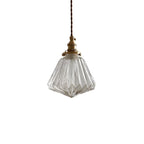 Suspension industrielle en verre transparent pour îlot de cuisine