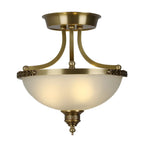 Lustre moderne en forme de bol en verre doré