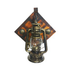 Applique murale industrielle en bronze avec LED, style lanterne, pour la décoration de chambre.
