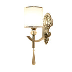 Applique murale moderne cylindrique chromée avec cristal