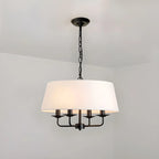 Lustre moderne chic en métal doré, structure tambour.