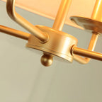 Lustre moderne chic en métal doré, structure tambour.