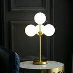 Lampe de chevet globe en verre doré à 3 couleurs et intensité variable