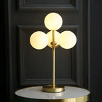 Lampe de chevet globe en verre doré à 3 couleurs et intensité variable
