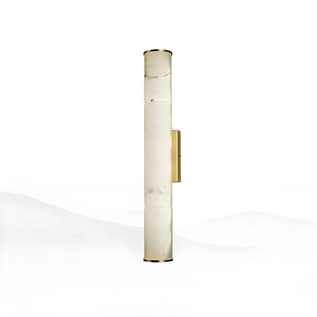 Applique murale LED cylindrique moderne en pierre à intensité variable pour chambre