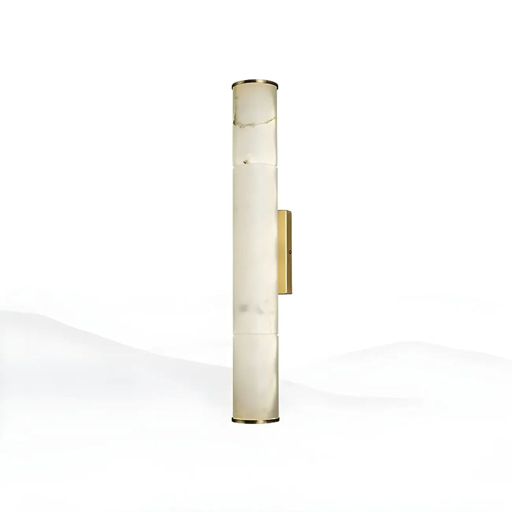 Applique murale LED cylindrique moderne en pierre à intensité variable pour chambre