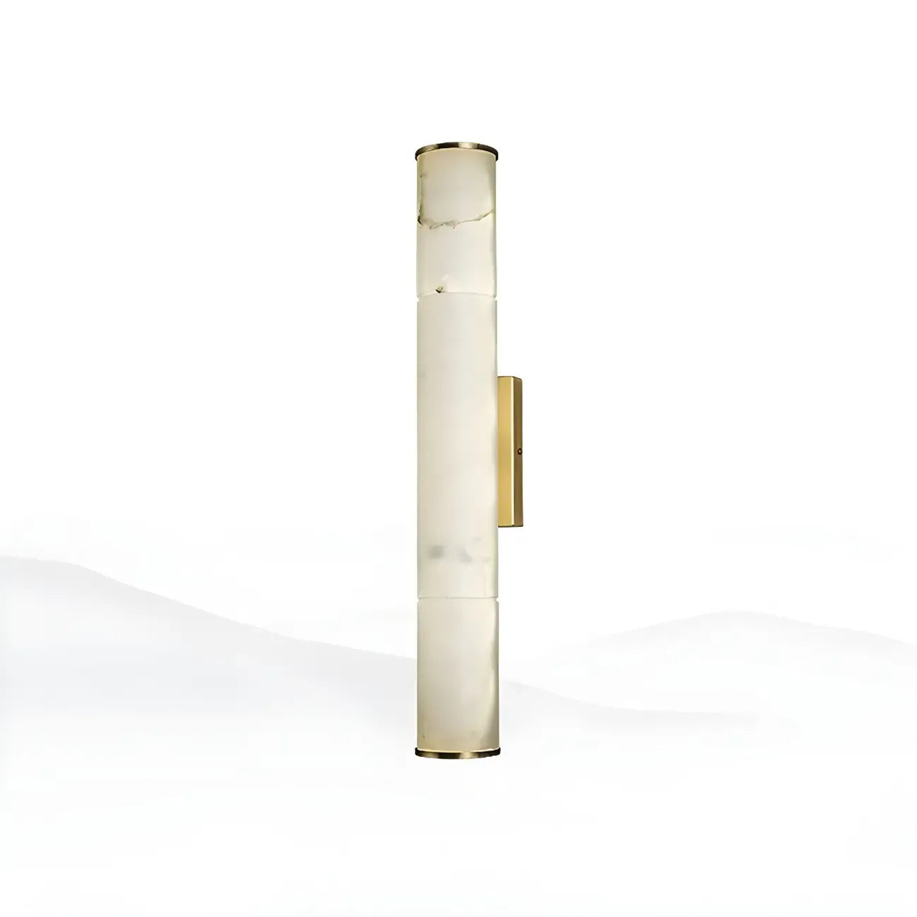 Applique murale LED cylindrique moderne en pierre à intensité variable pour chambre