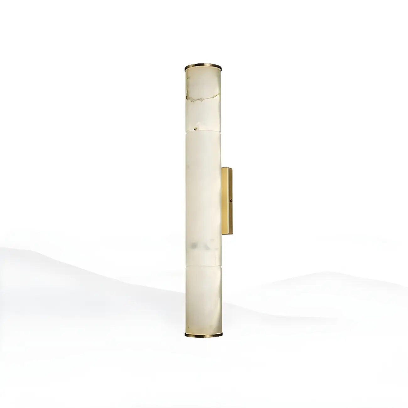 Applique murale LED cylindrique moderne en pierre à intensité variable pour chambre