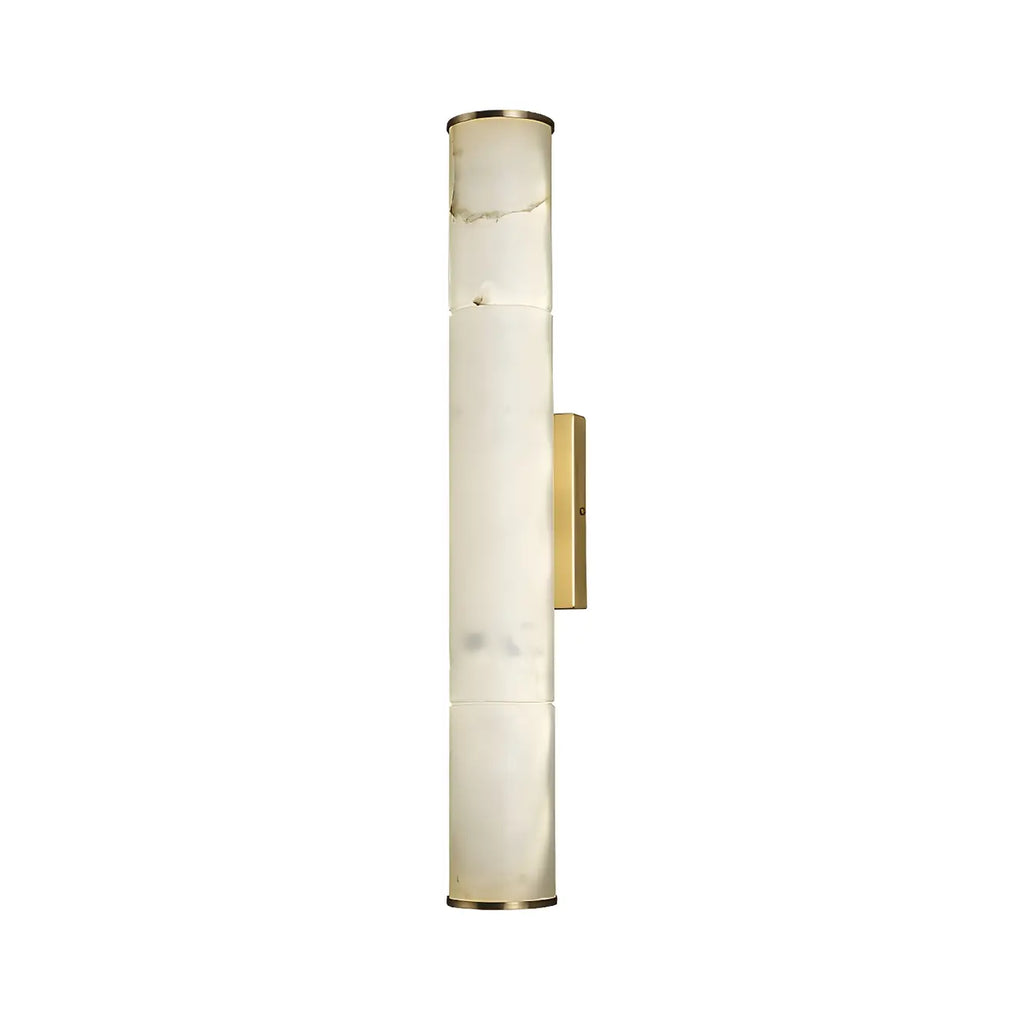 Applique murale LED cylindrique moderne en pierre à intensité variable pour chambre