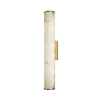 Applique murale LED cylindrique moderne en pierre à intensité variable pour chambre