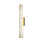 Applique murale LED cylindrique moderne en pierre à intensité variable pour chambre