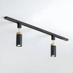Luminaire sur rail LED moderne en métal à 4 lampes avec tête orientable