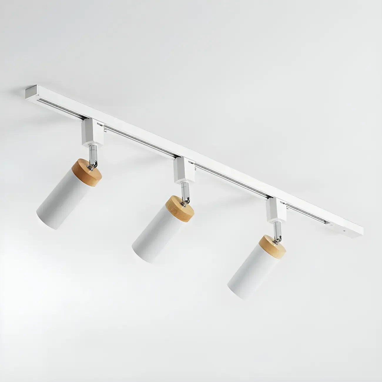 Luminaire sur rail LED moderne en métal à 4 lampes avec tête orientable