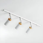 Luminaire sur rail LED moderne en métal à 4 lampes avec tête orientable