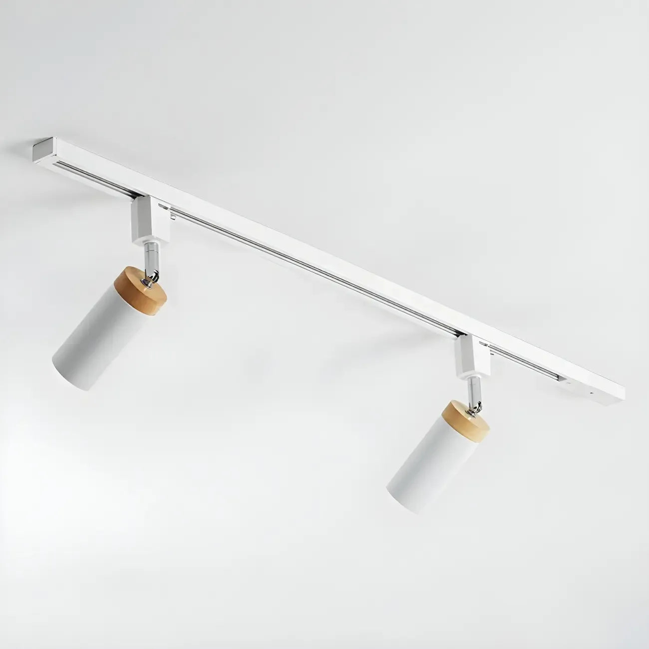 Luminaire sur rail LED moderne en métal à 4 lampes avec tête orientable