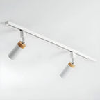 Luminaire sur rail LED moderne en métal à 4 lampes avec tête orientable