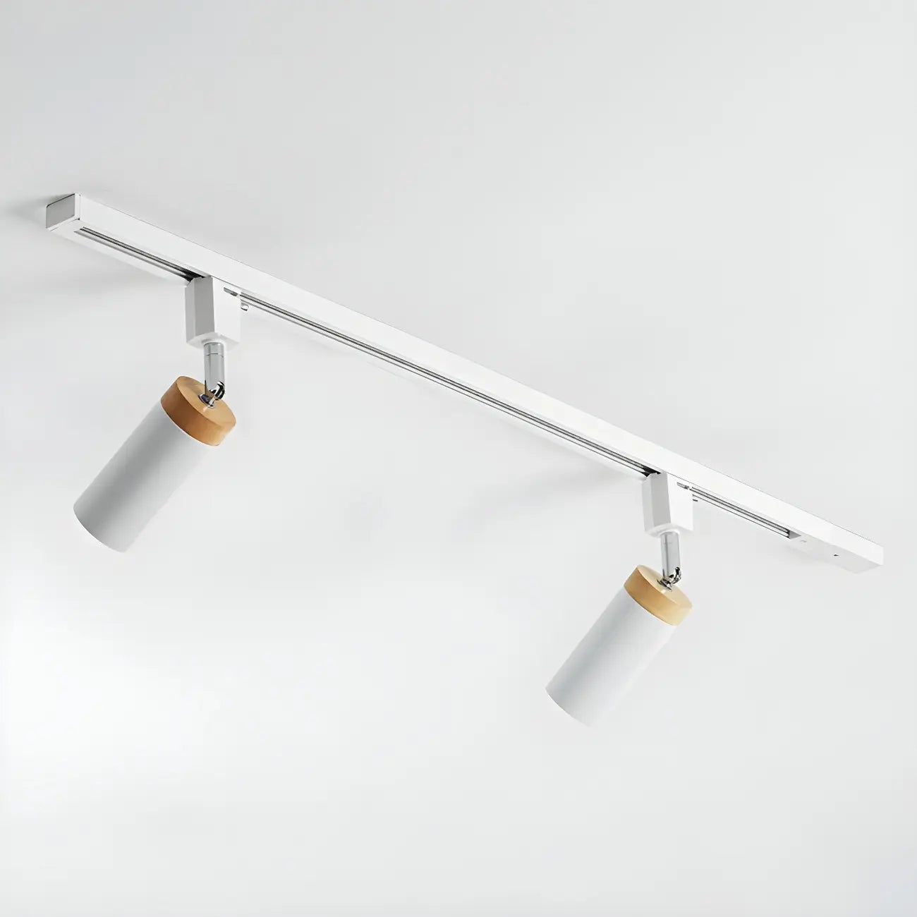 Luminaire sur rail LED moderne en métal à 4 lampes avec tête orientable