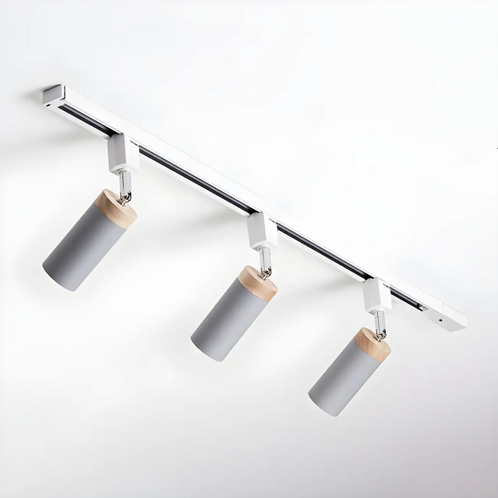 Luminaire sur rail LED moderne en métal à 4 lampes avec tête orientable