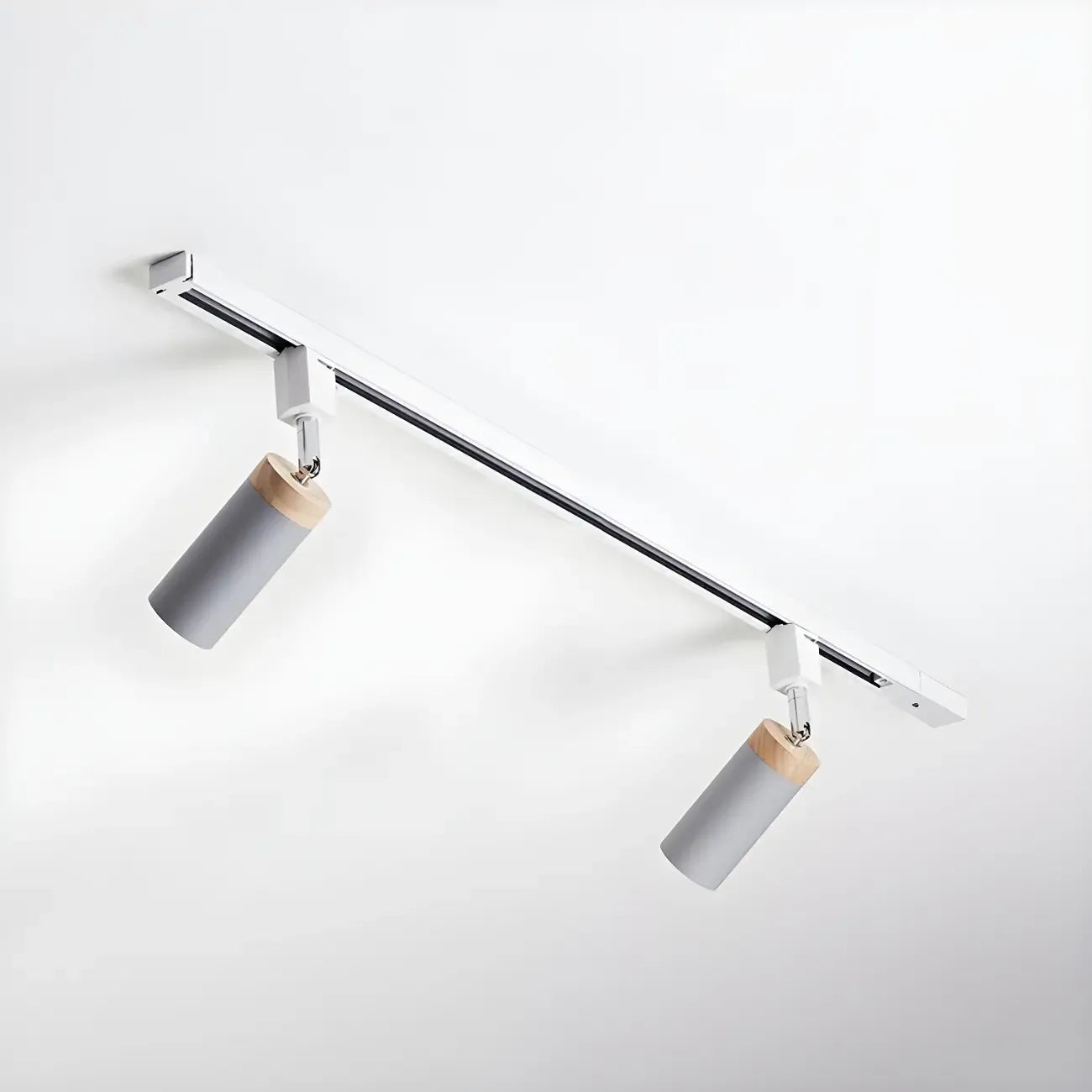 Luminaire sur rail LED moderne en métal à 4 lampes avec tête orientable