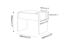 Table d'appoint convertible en forme de C en bois de noyer avec rangement