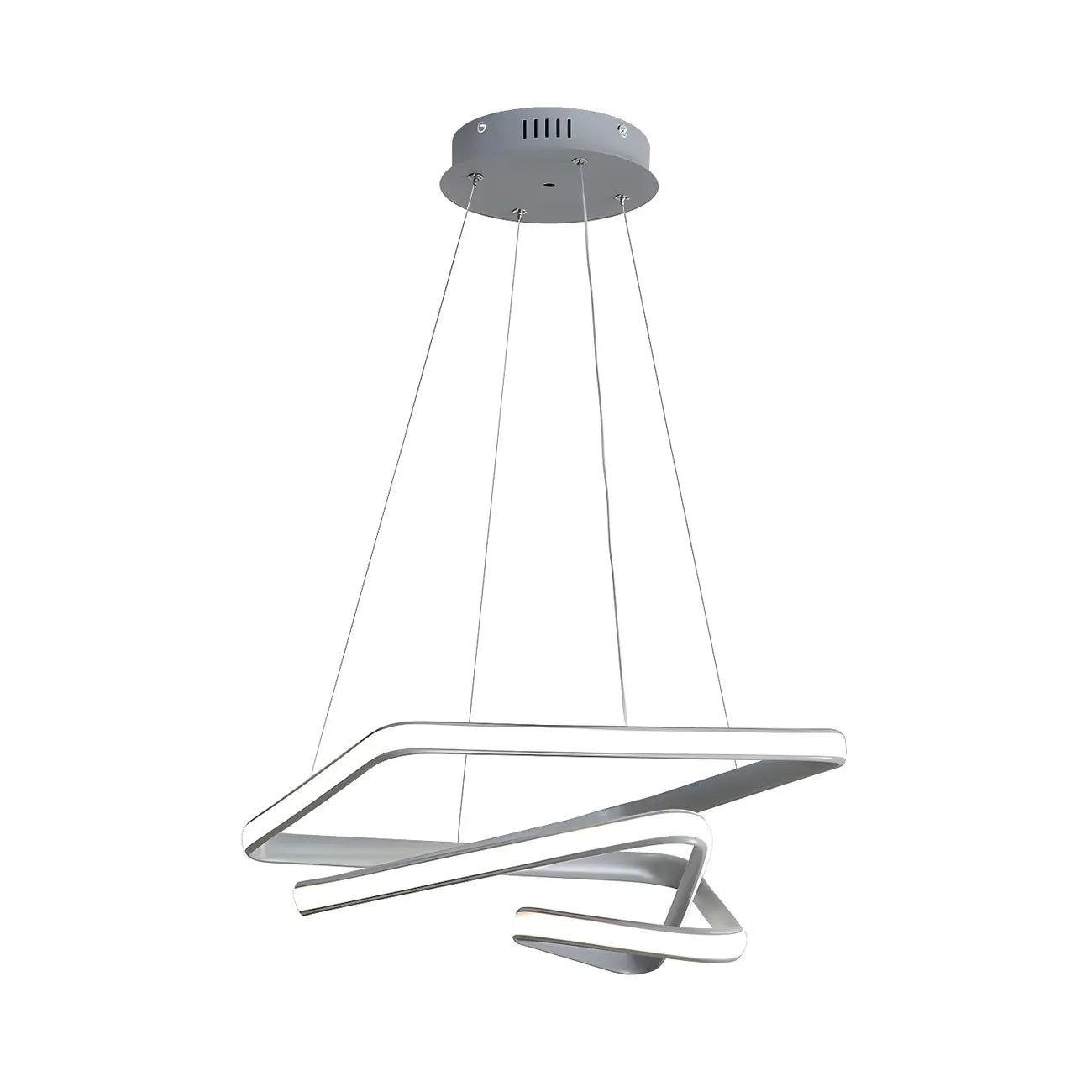 Lustre LED moderne, élégant et linéaire, idéal pour le salon.
