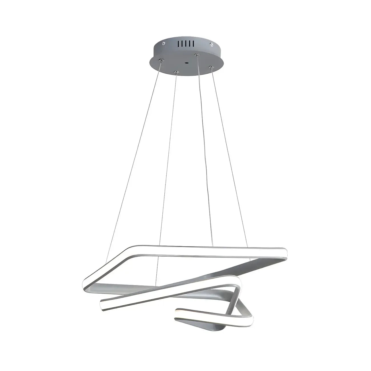 Lustre LED moderne, élégant et linéaire, idéal pour le salon.
