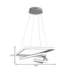Lustre LED moderne, élégant et linéaire, idéal pour le salon.