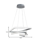 Lustre LED moderne, élégant et linéaire, idéal pour le salon.