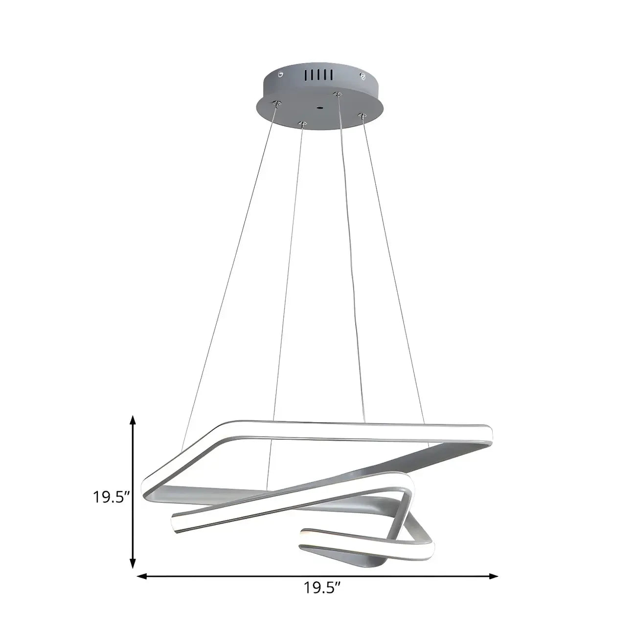 Lustre LED moderne, élégant et linéaire, idéal pour le salon.