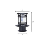 Éclairage paysager cylindrique en métal solaire pour patio