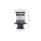 Éclairage paysager cylindrique en métal solaire pour patio