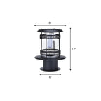 Éclairage paysager cylindrique en métal solaire pour patio