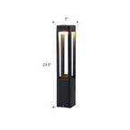 Éclairage paysager moderne cubique en métal à LED