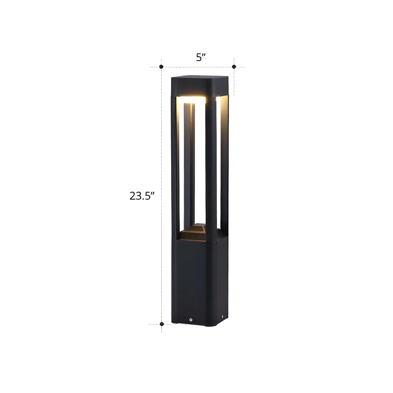 Éclairage paysager moderne cubique en métal à LED