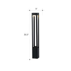Éclairage paysager moderne cubique en métal à LED
