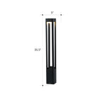 Éclairage paysager moderne cubique en métal à LED