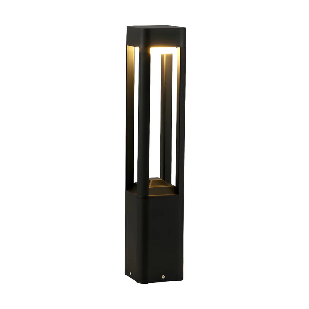 Éclairage paysager moderne cubique en métal à LED