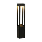 Éclairage paysager moderne cubique en métal à LED