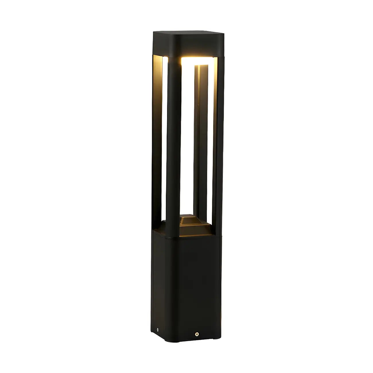 Éclairage paysager moderne cubique en métal à LED