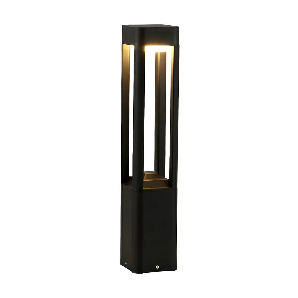 Éclairage paysager moderne cubique en métal à LED