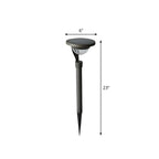 Lampe solaire à piquet gris foncé simple avec abat-jour en plastique.