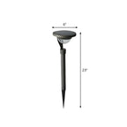 Lampe solaire à piquet gris foncé simple avec abat-jour en plastique.