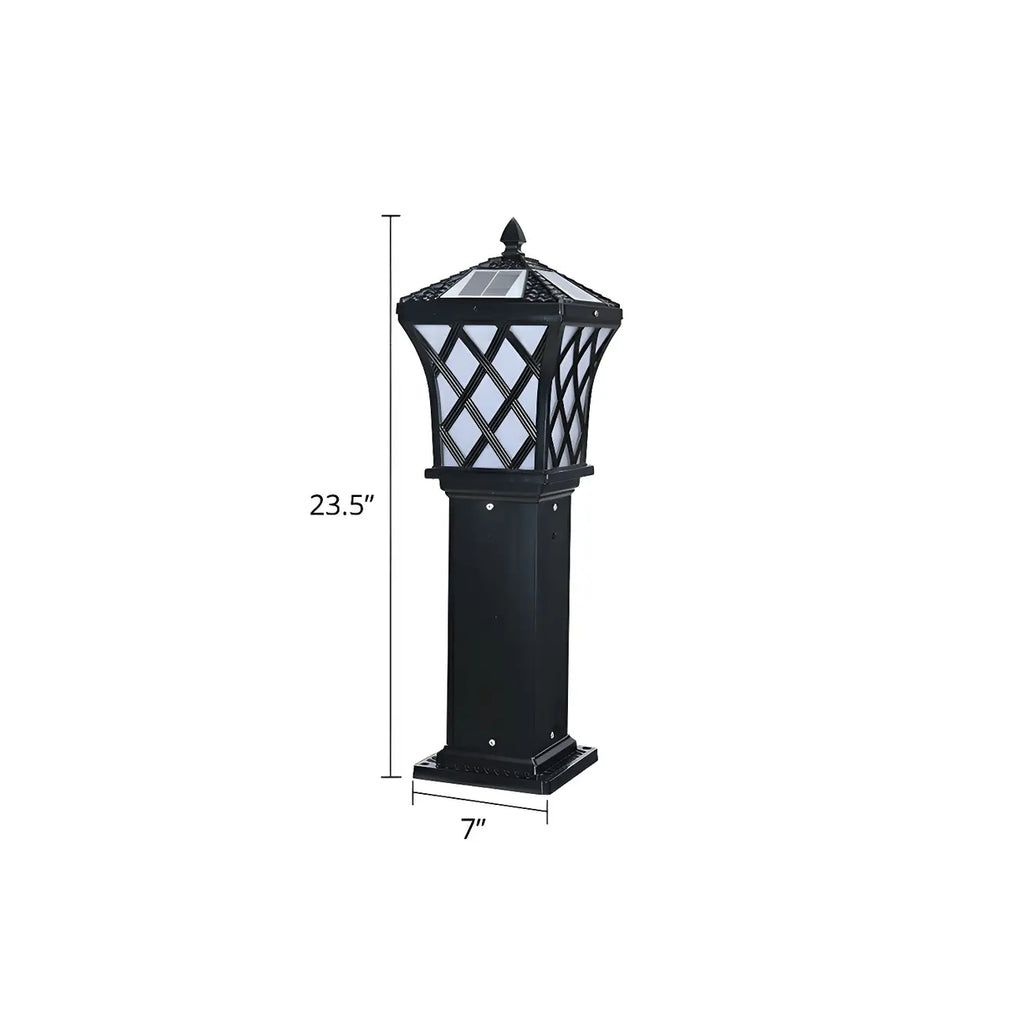 Éclairage solaire paysager vintage noir pour cour