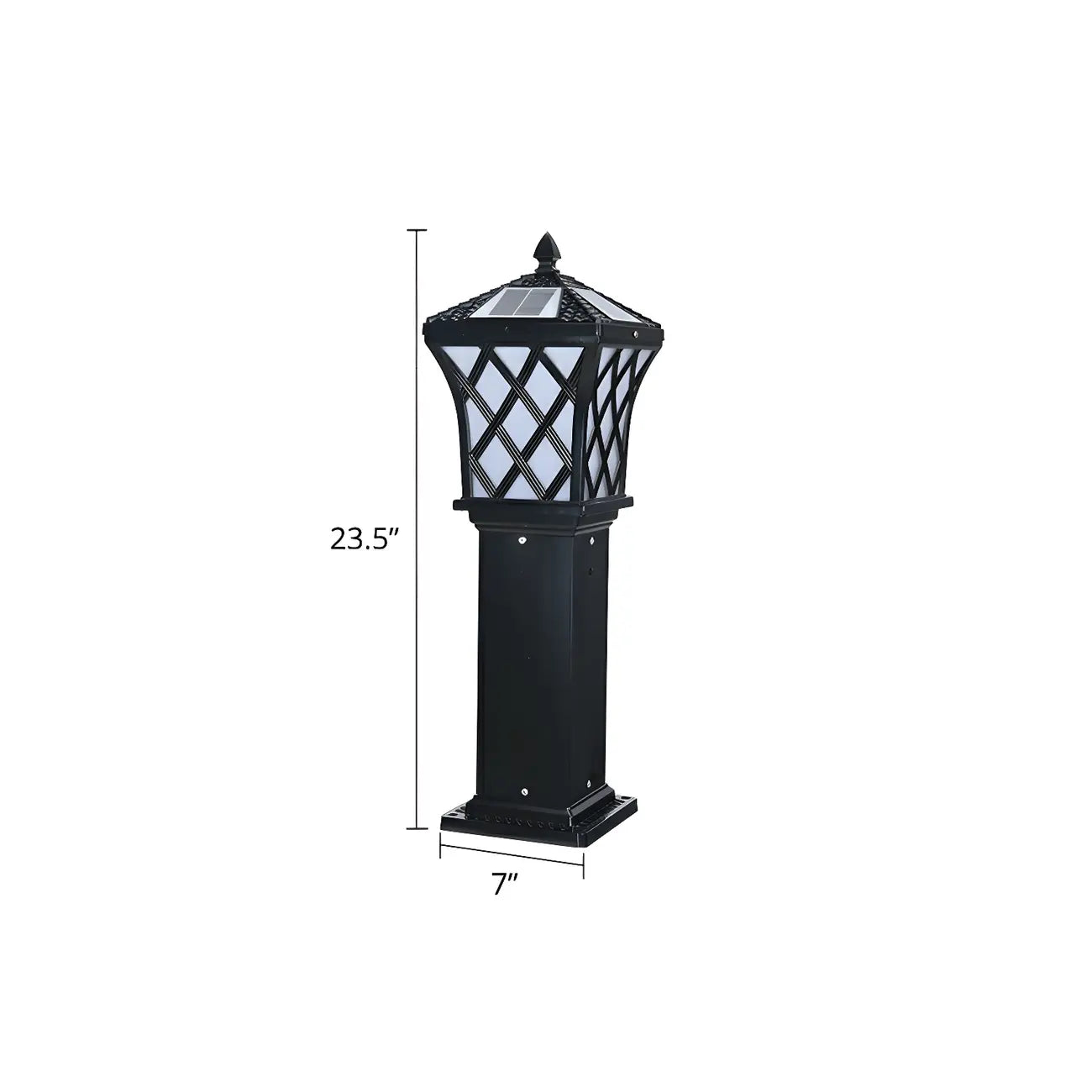 Éclairage solaire paysager vintage noir pour cour