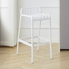 Tabouret de bar minimaliste en plastique pour intérieur et extérieur
