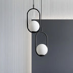 Suspension élégante Globe noire et dorée pour chambre à coucher