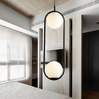 Suspension élégante Globe noire et dorée pour chambre à coucher
