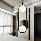 Suspension élégante Globe noire et dorée pour chambre à coucher