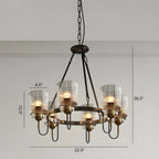 Lustre moderne industriel cylindrique en verre noir