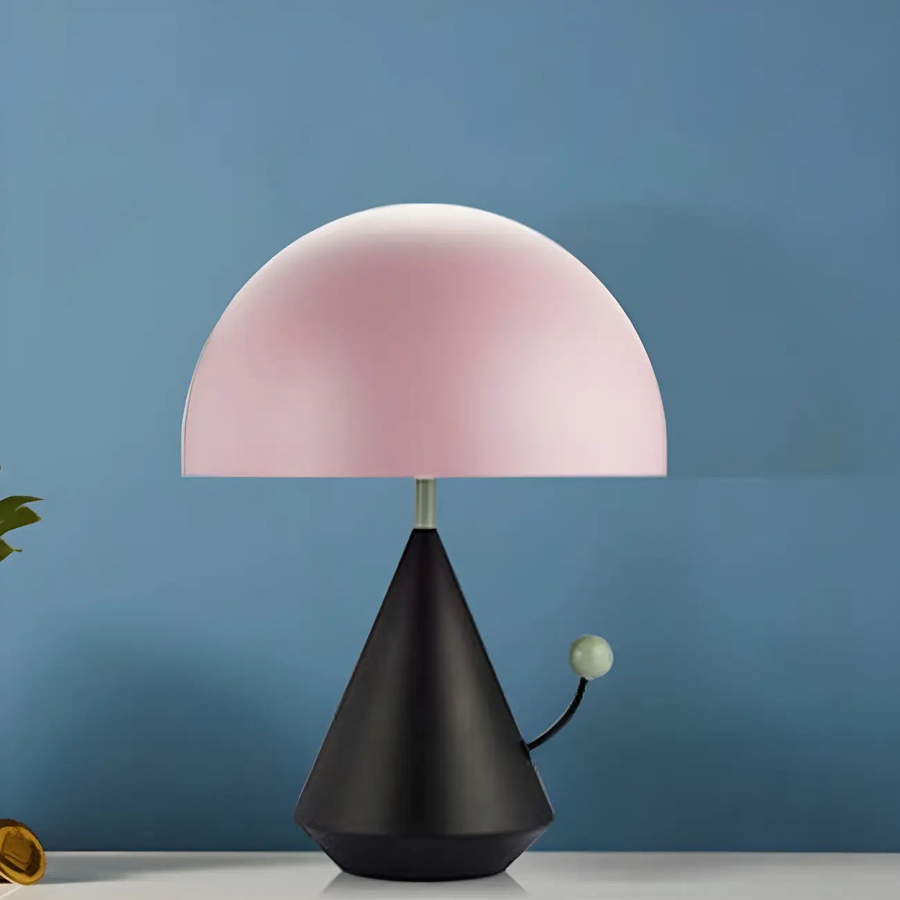 Lampe de table LED en métal en forme de champignon Art Déco